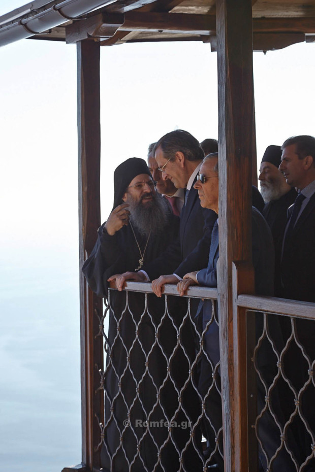 Visit of Greek Prime Minister Antonios Samaras at Simonos Petra