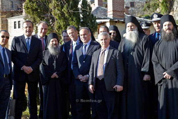 Visit of Greek Prime Minister Antonios Samaras at Simonos Petra